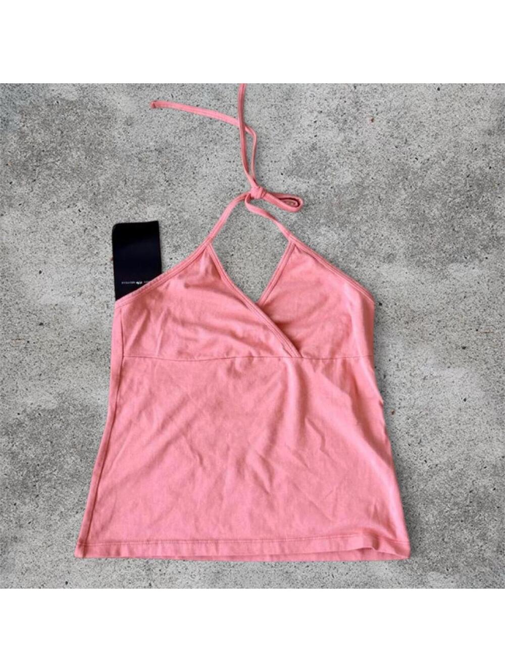 Brandy Melville coral calina halter top